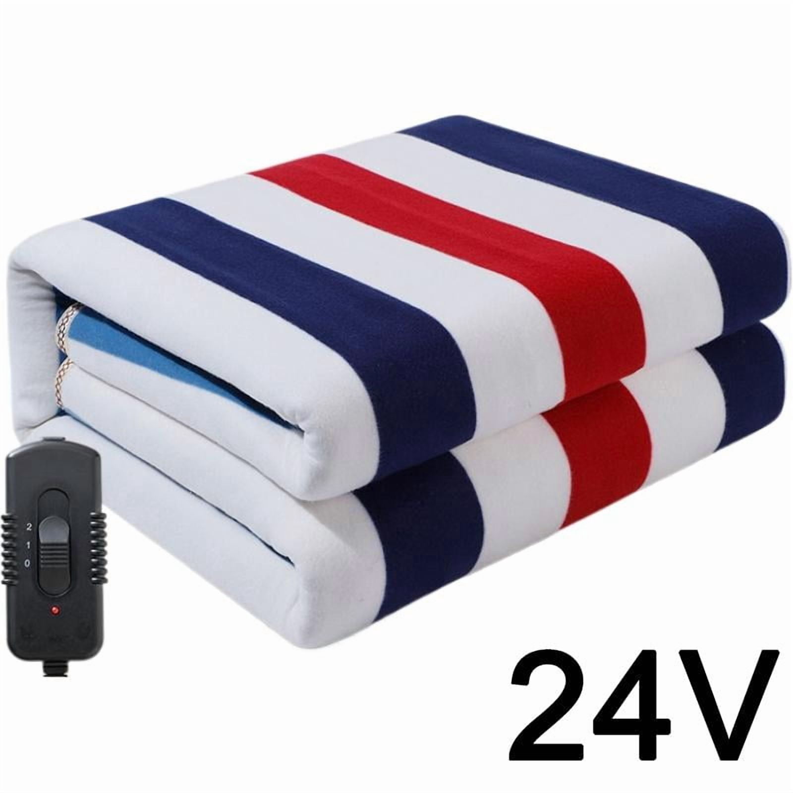 Car Electric Blanket, 24V Striped Style Single/Double Seat Warmer with ...