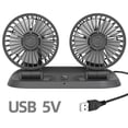 thumbnail image 1 of Car Electric Fan Usb Rechargeable Car Air Cooling Dual Head Fan Low Noise Rotatable Cooler Air Fan, 1 of 8