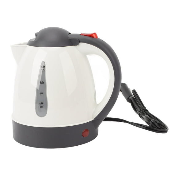 Car Electric Kettle, Heated Water Tea Coffee Kettle 1L Stainless Steel Plastic For Trip