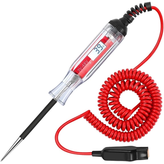 Car Electrical Circuit Tester 0-48V Universal Digital Battery Tester 12V Pen with Backlight Diagnostic Tool Motorcycle Truck ,Fast and Accurate Precise