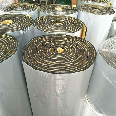 Car Elements Aluminum Fiber Insulation Pad High Noise Reduction, Silver