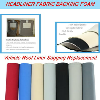 Car Element Suede Headliner Fabric with Foam Backing Material, Gray  Micro-Suede Roof Headliner for Automotive Home DIY Repair - 24×60