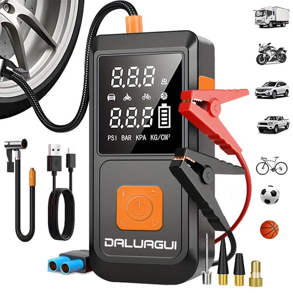 Car Emergency Jump Starter with Tire Inflator