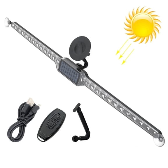 Car Emergency Light Solar RGB Car Strobe Light Multifunction Decoration Anticollision Driving Safety Auto Accessor