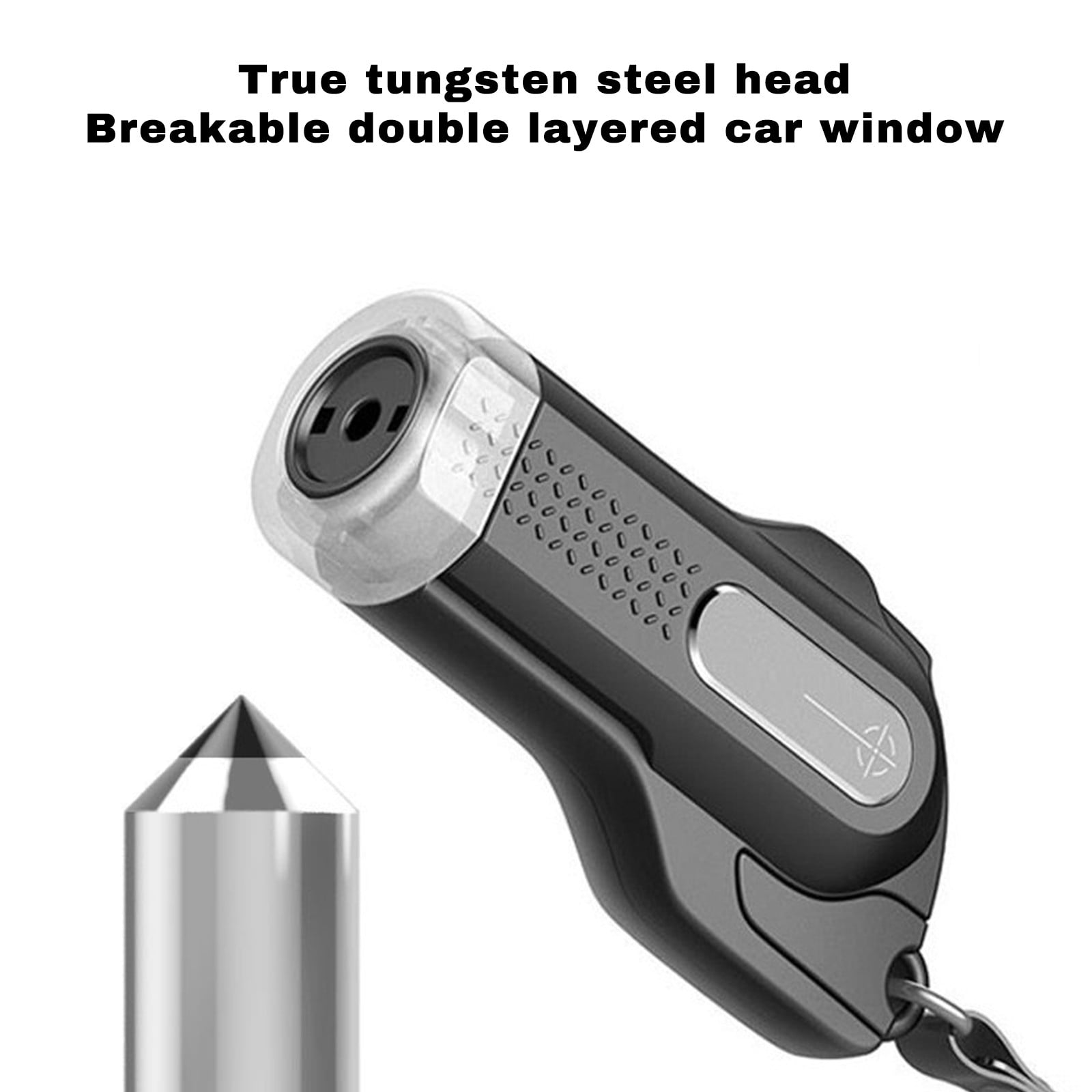 Car Emergency Safety Hammer – Tungsten Steel Tip Window Breaker for ...