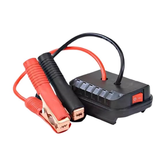 Car Emergency Starter with Multi - function Charging, Standard Dual USB Style, Black and Red, for Tool Battery Users