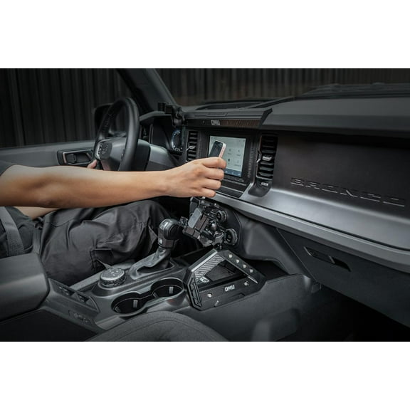 Car Engine Parts OMU Genesis Series Aluminum Center Console Grab Handle With Phone Holder For Bronco,Auto Brake Parts