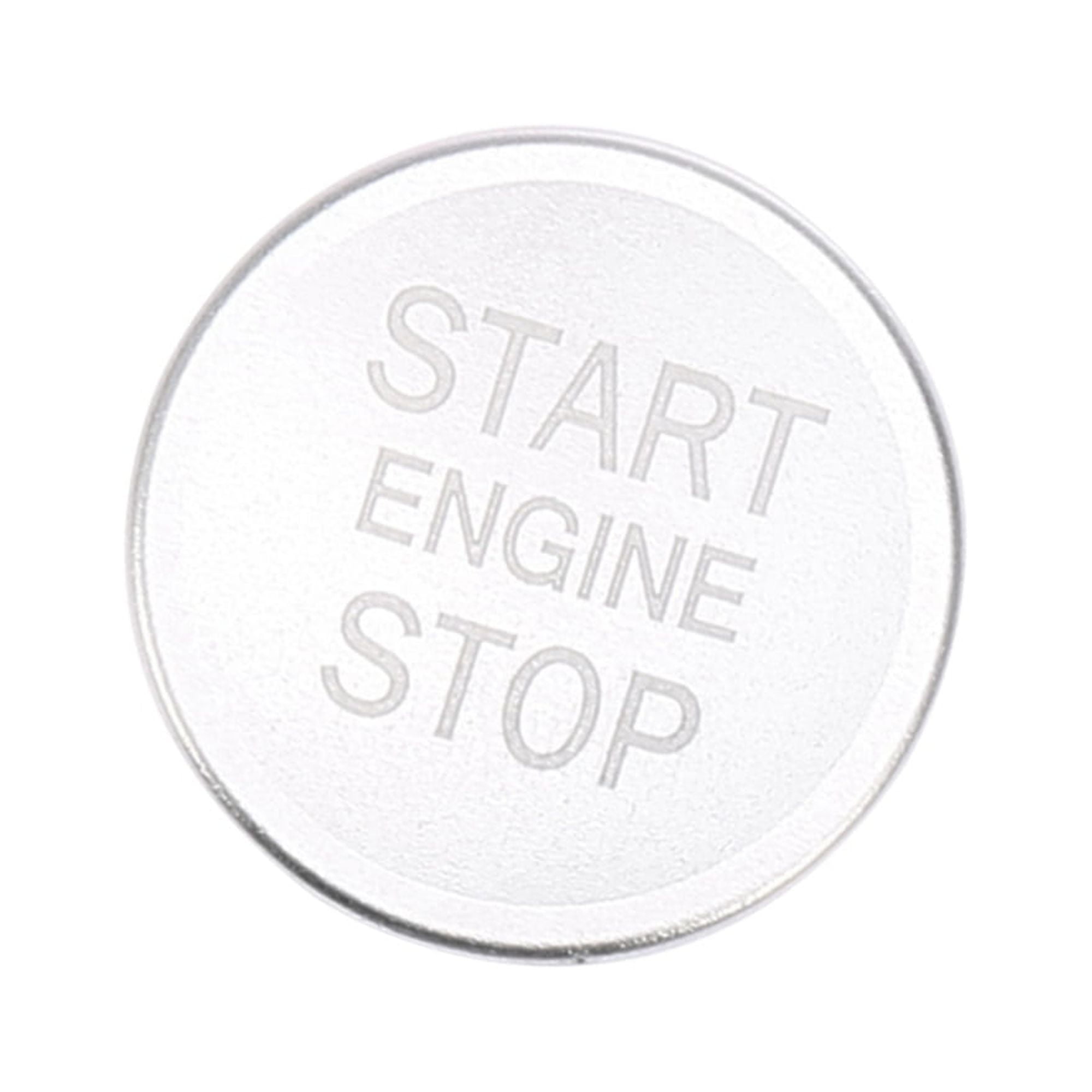 Car Engine Start Stop Push Button Cover for Audi A4L A6L Q5 A5 A7 Silver -Tone