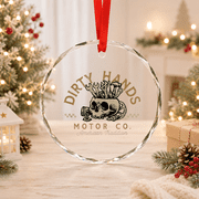 Car Enthusiasts & Mechanics Muscle Car Racing Gearheads Gift Glass Ornament, Vintage Glass Ornament