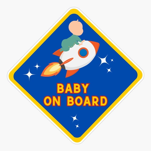 Car Er, Baby On Board, Baby Er, Car Magnet, Baby On Board Magnet, Rocket Ship, Space Rocket Er, Phone Decal Water Bottle Stickers Car Decals, Funny Birthday Gift