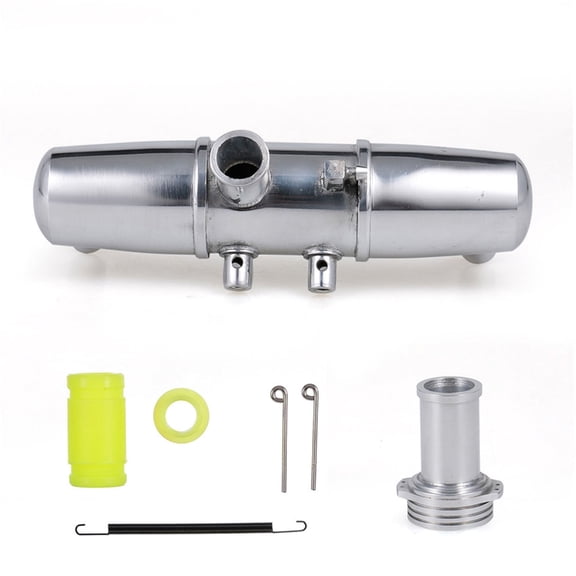 Car Exhaust Pipe Stainless Exhaust Joint Tube Upgrade Accessory for HSP Redcat 1/8 Car SAVAGE5.9-4.6 Nitro Engine Model