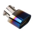 Car Exhaust Tip Stainless Steel Exhaust Tail Throat Square Tail Pipe For 2.5inch Intake Exhaust