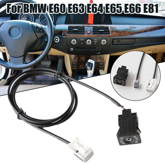 Car Extend Aux-In Switch Adapter Audio Cable for Bmw E60 E63 E64 E65 E66 E81 E82
