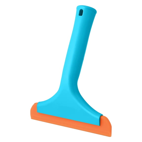 Car Exterior Accessories All Purpose Silicone Squeegee for Glass Window Cleaning with Long Handle and Small Squeegee for Car Windshield and Bathroom, 19cm×15 cm, Blue