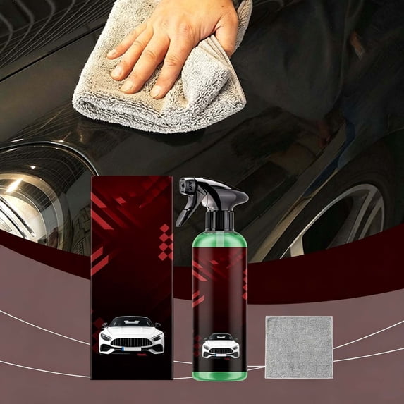 Car Exterior Cleaner Spray Pre Wash Bug Tar Grime Remover for Paint Glass Plastic with Microfiber Cloth 120ml