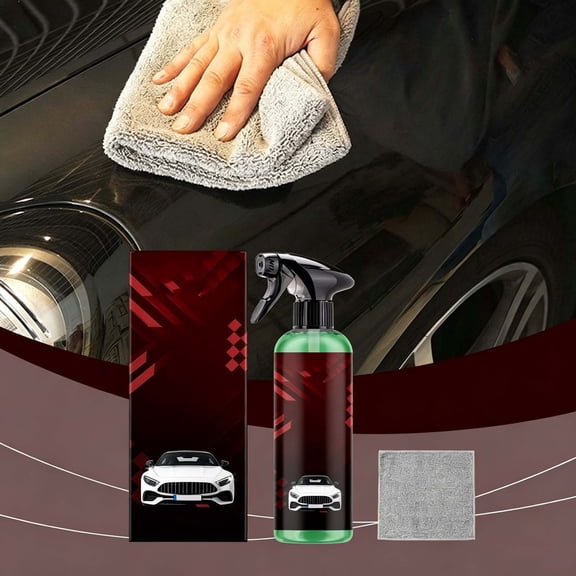 Car Exterior Cleaner Spray Pre Wash Bug Tar Grime Remover for Paint Glass Plastic with Microfiber Cloth 120ml
