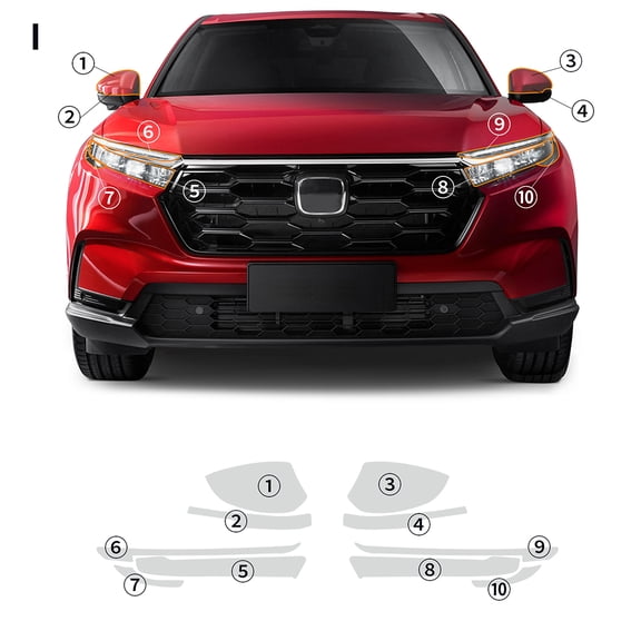 Car Exterior Headlight Anti-scratch for HONDA CRV 2023 2024 Front Lamp Transparent TPU Original Pre Cut ppf Protective Film