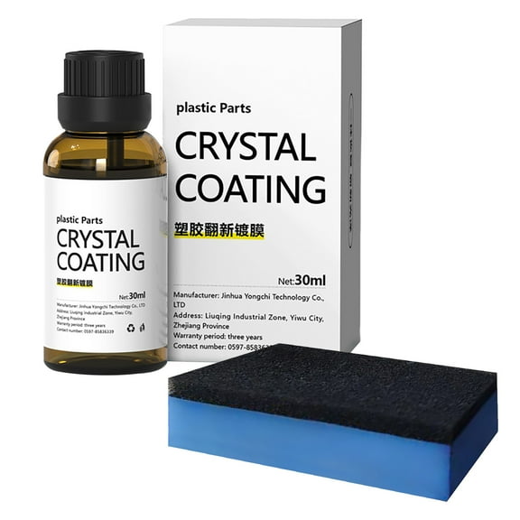 Car Exterior Restorer For Plastic Parts Refurbish Agent Repair Cream With Spong 30ML