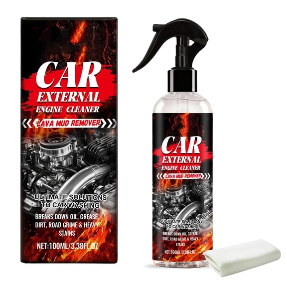 Car External Engine Cleaner, External Engine Cleaner, Engine Cleaner Kit, Car Engine Detailing Professional Strength Cuts Through Grime, Grease, Oil, Debris & Build-Up for Maintenance Use(1Pc)