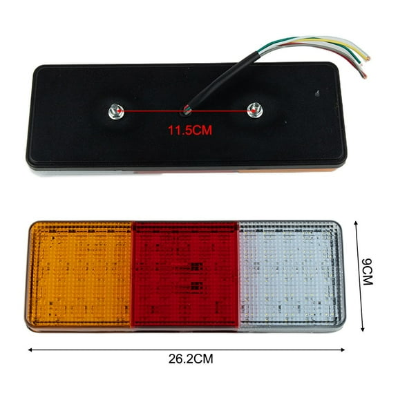 Car External Lights Led 12V Tail Light Rectangle Truck Trailer Side Marker Indicator Light Low Trailer Rear Warning Lamp Fangkenuo