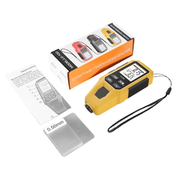 Car FE & NFE Paint Gauge Unit Conversion Coating Thickness Meter Gauge with LCD Display 0-2000μm Digital Thickness Gauges