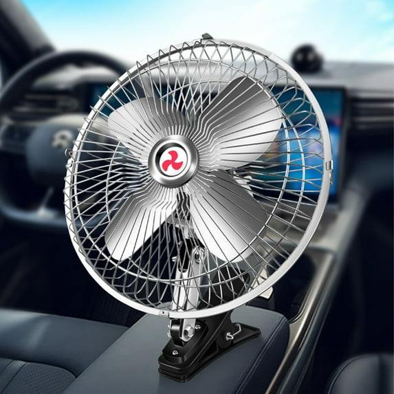 Car Fan,12V/24V Rotatable Powerful Quiet Ventilation With Strong Wind Silent With Adjust-able &Cigare-tte Lighter Plug,Aluminum Alloy Fan Blade Home Decor Christmas Gifts Of The Day