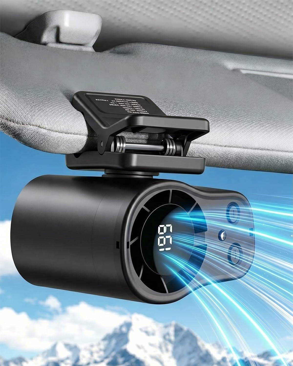 Car Fan AC That Blow Cold Air Portable Conditioner Clip, 13000 RPM High ...