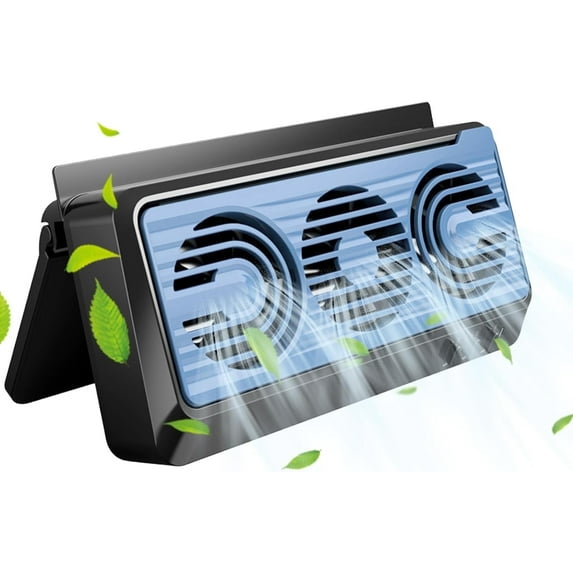 Car Fan Car Mounted Solar Powered Exhaust Fan,2 In 1 Suction and Blowing Fan,Car Window Exhaust Fan 180°,Vehicle Ventilation and Cooling Fan, Air Vent Cooler Ventilation System with Three Air Outlet