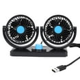 Car Fan Dual Heads Strong Winds Low Noise For Vehicle Car Truck Suv Rv