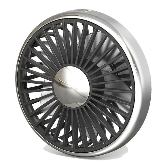 Car Fan USB Fan with Night, 360° Rotation Clip Fan for Vehicle Circulation, 3 Wind Speed Conditioner Fan for Car Truck SUV RV Outdoor