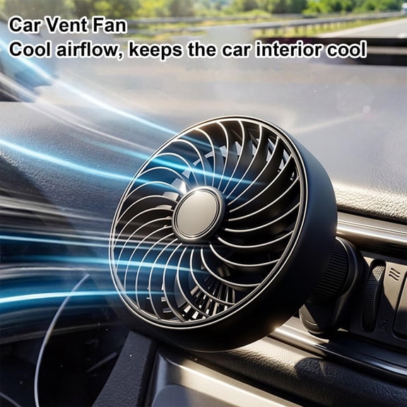 Car Fan, Usb Fan for Car Mini Vent Mount Cooling Fan, Portable Air Circulator for Car Backseat, Personal Cooling Fan for Summer Vehicle Use 2 Piece Set