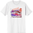 thumbnail image 1 of Car Fanatic Miami Muscle Car Adult Short Sleeve Tee-3XL-White, 1 of 3