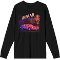 thumbnail image 1 of Car Fanatic Miami Muscle Crew Neck Long Sleeve Adult Tee-Medium-Black, 1 of 2
