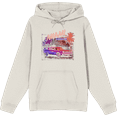 thumbnail image 1 of Car Fanatic Miami Muscle Long Sleeve Adult Hooded Sweatshirt-Large-Cream, 1 of 3