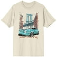 thumbnail image 1 of Car Fanatic New York City Vintage Car Crew Neck Short Sleeve Men's Natural T-shirt -Large, 1 of 4