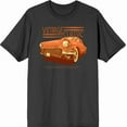 thumbnail image 1 of Car Fanatic Orange Vintage Car Crew Neck Short Sleeve Adult T-shirt-3XL-Charcoal, 1 of 3