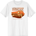 thumbnail image 1 of Car Fanatic Orange Vintage Car Crew Neck Short Sleeve Adult T-shirt-Small-White, 1 of 3