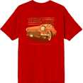 thumbnail image 1 of Car Fanatic Orange Vintage Car Crew Neck Short Sleeve Adult T-shirt-XXL-Red, 1 of 3