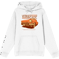 thumbnail image 1 of Car Fanatic Orange Vintage Car Long Sleeve Adult Hooded Sweatshirt-Large-White, 1 of 3