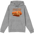 thumbnail image 1 of Car Fanatic Orange Vintage Car Long Sleeve Adult Hooded Sweatshirt-XS-Heather Gray, 1 of 3