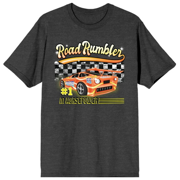 Car Fanatic Road Rumbler Crew Neck Short Sleeve Charcoal Heather Men's T-shirt-Medium