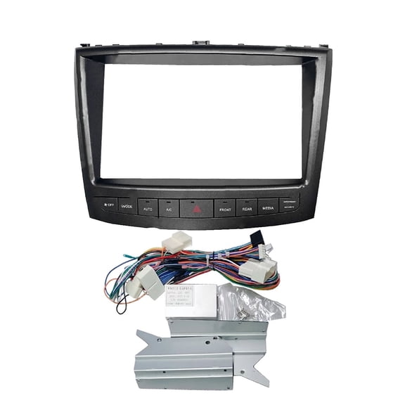 Car Fascia Dashboard Panel with Button for LEXUS IS250 IS300 2006-2012 Models, Bezel Cover Replacement with Mount Kit Cable Canbus-B
