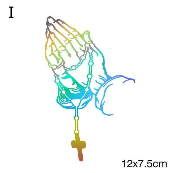 Car Fashion Sticker Pearl Rosary God Christ Prayer Gesture Auto Styling Window Glass Motorcycle Vinyl Decal Decoration I4H1