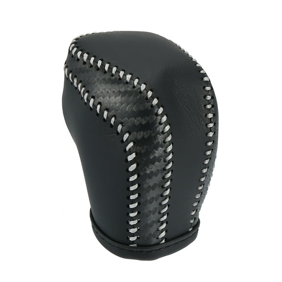 Car Faux Leather Gear Shift Knob Cover for Toyota Camry 2017 2021 Avalon Corolla 2019 2020 2021 Carbon Fiber Grain Black