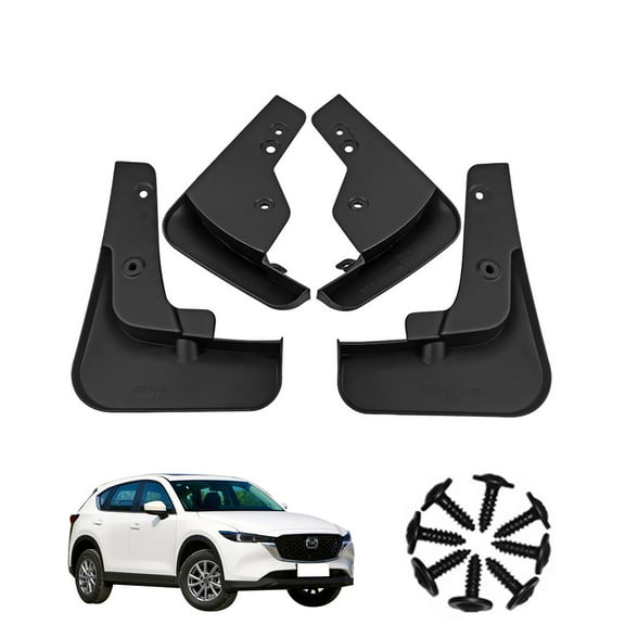 Car Fenders Fit For Mazda CX-5 2022,Front And Rear 4 Pieces Car Mudguards Wheel Tire Flaps,Mud Flaps Splash Guards, Mud Guards-Black