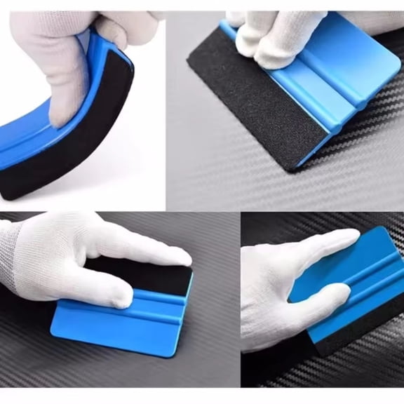 Car Film Squeegee Large Square Flannel Vinyl Wrap Application Tool,Soft Suede Edge Scraper for Auto Styling Decal Window Tint Glass Installation