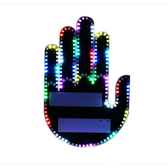 Car Finger Expression Light Remote Control Led Lighting Gesture Light Road Rage Middle Finger Gesture Palm Light Accessories