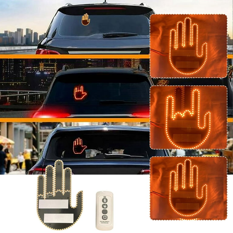 New 4 Modes LED Illuminated Gesture Light Car Finger Light With