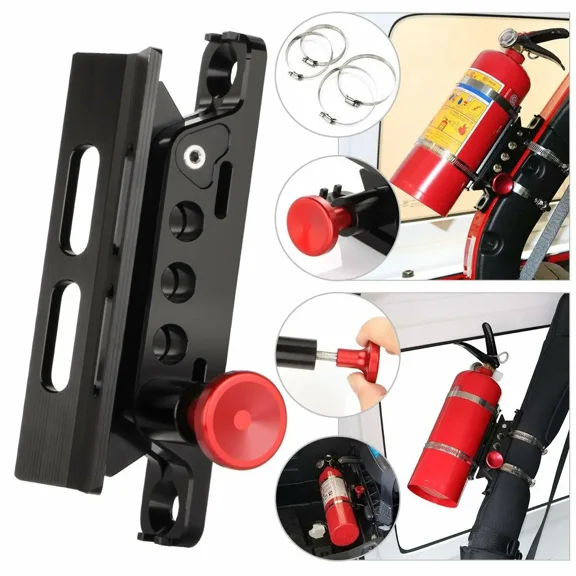 Car Fire Extinguisher Holder Mount Bracket Adjustable Compatible With For Jeep Wrangler 2007-2021