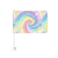 thumbnail image 1 of Car Flag12x18 No Pole Is Not Easy To Fade Fast Dry Hole Design Can Wear Flagpole Easy To Install For Car Family Business Travel Aliceblue Tie-Dye Background Rainbow Colors_3, 1 of 8